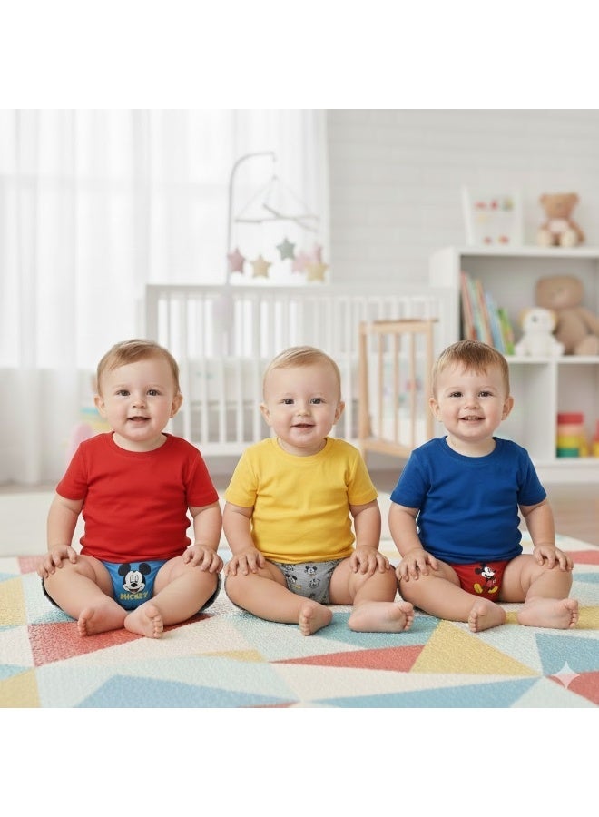 ديزني_ميكي_ماوس مجموعة ديزني ميكي ماوس من ثلاث سراويل قطنية للأولاد من كيدز تي في - Image 4